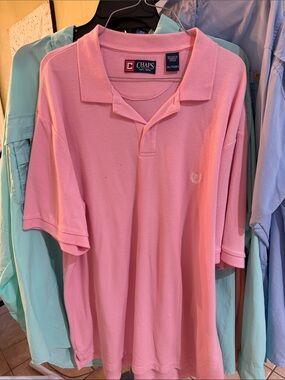 Chaps Men's Light Pink Polo Shirt